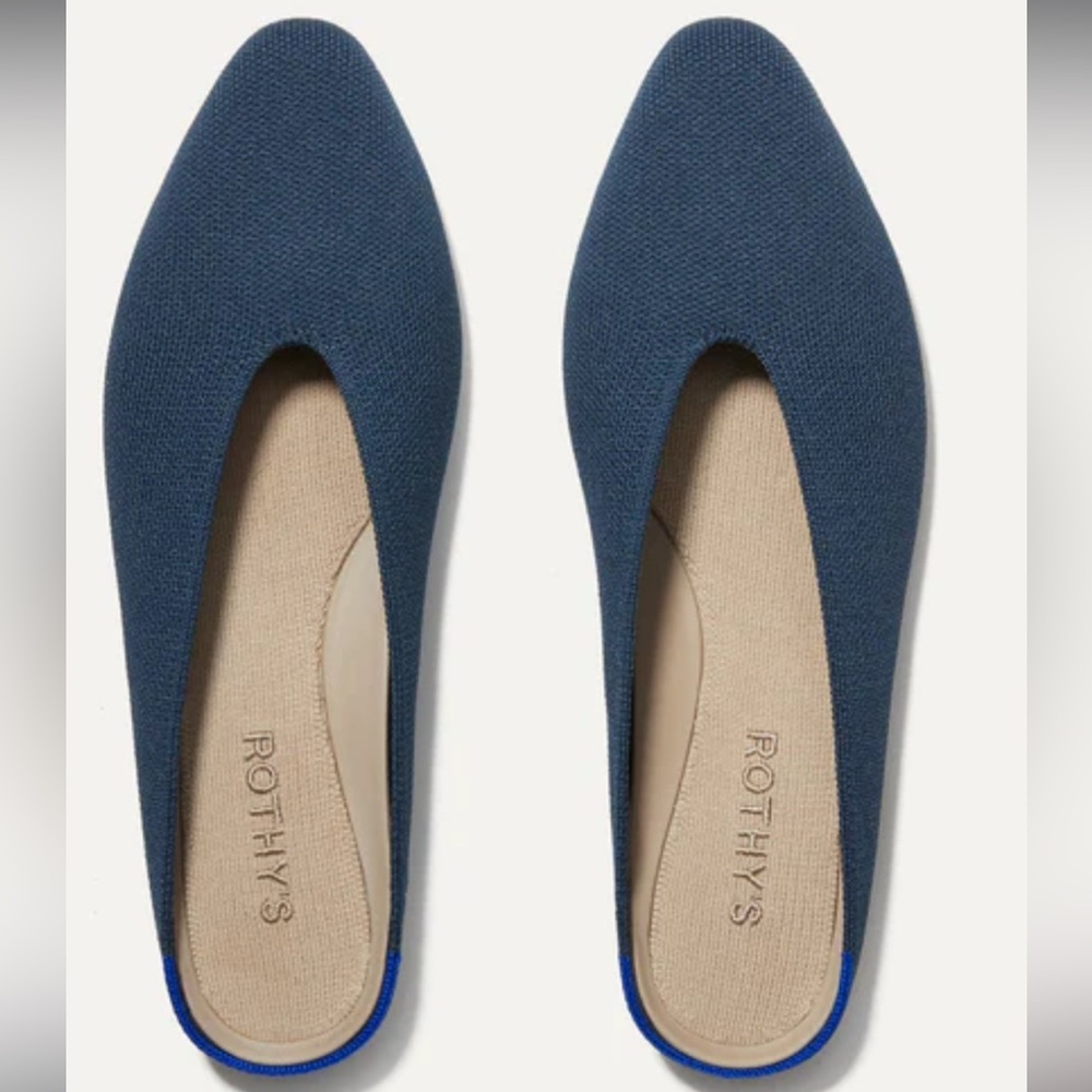 Brand New Rothy’s The Almond Demi shoes, color Navy, size 10